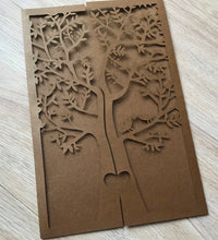 50pcs pearl brown Tree laser Cut wedding Invitations Cards,Sweet Sixteen Birthday Invitation Cards - Kdecoration