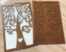 50pcs pearl brown Tree laser Cut wedding Invitations Cards,Sweet Sixteen Birthday Invitation Cards - Kdecoration