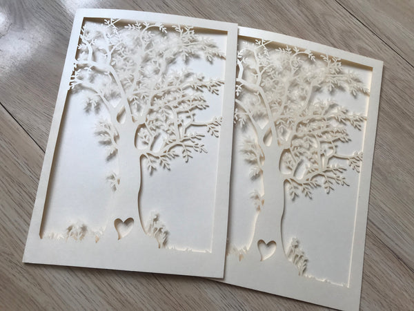 50pcs Tree Laser Cut wedding invitatins,Invitation Cards,laser cut Wedding Cards,Invite Covers - Kdecoration