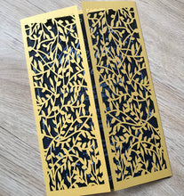 50pcs Pearl Gold Laser cut invitations cards,customize laser cut wedding invitations - Kdecoration