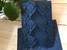 50pcs Dark Navy Blue Invitation,Laser Cut Wedding Cards,Invitations Cards,Bridal Shower Invitation - Kdecoration