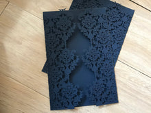 50pcs Dark Navy Blue Invitation,Laser Cut Wedding Cards,Invitations Cards,Bridal Shower Invitation - Kdecoration