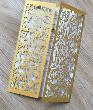 50pcs Pearl Gold Laser cut invitations cards,customize laser cut wedding invitations - Kdecoration