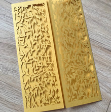 50pcs Pearl Gold Laser cut invitations cards,customize laser cut wedding invitations - Kdecoration