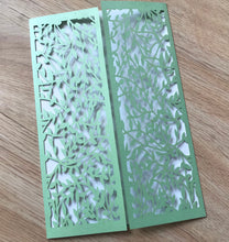 50pcs Pearl light green laser cut wedding invitations,customize laser cut invitations cards,leaves birthday invitations cards,laser cut wedding invite cards - Kdecoration