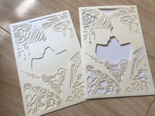 50pcs Pearl Cream Wedding Invitations,Pocket Laser Cut Wedding Cards,engagement invitation online - Kdecoration