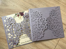 50pcs Pearl Light Purple custom birthday invitations,laser cut wedding invitations - Kdecoration