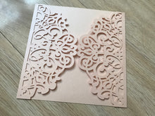 50pcs Incarnadine Laser Cut invitations Card,girls birthday invitations,Bridal Shower Invitaitons - Kdecoration