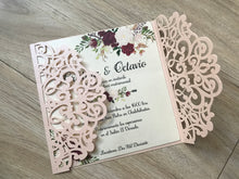 50pcs Incarnadine Laser Cut invitations Card,girls birthday invitations,Bridal Shower Invitaitons - Kdecoration