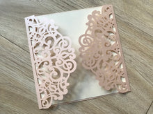 50pcs Incarnadine Laser Cut invitations Card,girls birthday invitations,Bridal Shower Invitaitons - Kdecoration