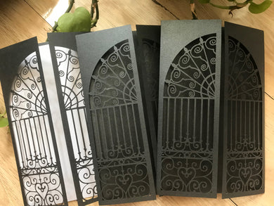 50pcs customiz Gate Laser Cut Wedding Invitations,birthday celebration invitations - Kdecoration