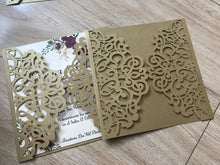 50pcs Pearl Begie Gold Engagement Invitations,Baby Shower Invitations,Laser Cut Wedding Card,Invite - Kdecoration