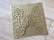 50pcs Pearl Begie Gold Engagement Invitations,Baby Shower Invitations,Laser Cut Wedding Card,Invite - Kdecoration