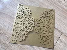 50pcs Pearl Begie Gold Engagement Invitations,Baby Shower Invitations,Laser Cut Wedding Card,Invite - Kdecoration