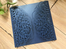 50pcs Leaf laser cut invitation,laser cut wedding invitation,floral invitations - Kdecoration