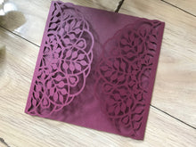 50pcs Leaf laser cut invitation,laser cut wedding invitation,floral invitations - Kdecoration