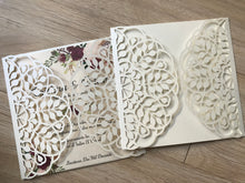 50pcs pearl Cream Laser Cut Wedding Invitations,laser cut wedding Cards,Birthday Invitations - Kdecoration