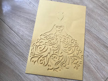 50pcs Pearl Gold Bridal Invitation Cards, Laser Cut Invitations,Laser Cut Wedding Cards - Kdecoration