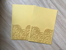 50pcs custom Rose pocket laser cut Invitations Cards,laser cut wedding invitations - Kdecoration