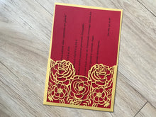 50pcs custom Rose pocket laser cut Invitations Cards,laser cut wedding invitations - Kdecoration