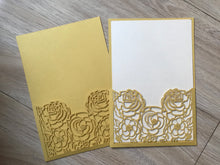 50pcs custom Rose pocket laser cut Invitations Cards,laser cut wedding invitations - Kdecoration