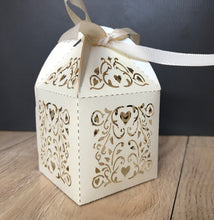 100pcs Pearl Cream Laser Cut wedding favor boxes,Wedding Favors,Laser Cut Wedding Gift Boxes,Candy Boxes,Chocolate gift Boxes,Party Decoration - Kdecoration