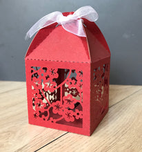 100pcs Pearl Red Laser Cut Favor Box.Unique Favour Box,Chocolate Small Gift Packaging Boxes - Kdecoration