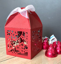 100pcs Pearl Red Laser Cut Favor Box.Unique Favour Box,Chocolate Small Gift Packaging Boxes - Kdecoration