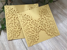 50pcs Colorful Floral Laser cut Invitations,Beautiful Laser Cut Wedding Cards,Invitation Cards - Kdecoration