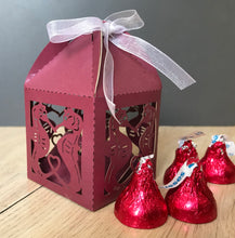 100pcs Pearl Burgundy Red Laser Cut Wedding Favor Boxes with ribbon,Small Candy Gift Packaging Boxes for Party Gift Decoration,Party Favour Box - Kdecoration