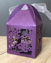 100pcs Pearl Purple Candy gift Boxes,wedding favors,laser cut wedding gift boxes - Kdecoration