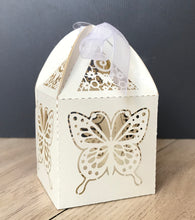 100x Pearl Cream Butterfly Wedding Favour Boxes • Laser Cut Wedding Gift Boxes • Customized Table Decorations - Kdecoration