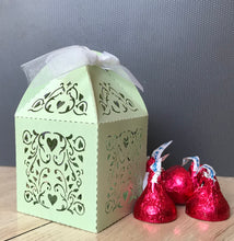 100pcs Pearl Green Small Candy Gift Packaging boxes,Laser Cut Wedding Gift Boxes,Wedding Favors,Bridal Shower Favors - Kdecoration