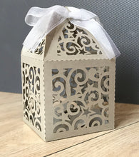 100pcs Pearl Silver Laser Cut Wedding Favor boxes,Chocolate gift wrapping,Small Cake Packaging Boxes - Kdecoration