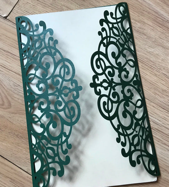 50pcs customize Laser Cut wedding invite cards,laser cut birthday invitations cards,laser cut wedding invitations cards,bridal shower invitations cards - Kdecoration