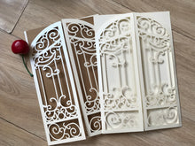 50pcs custom Laser Cut Wedding invite cards,Gate Laser Cut Invitation Cards - Kdecoration