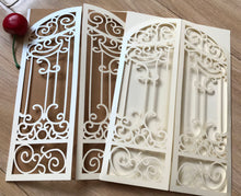 50pcs Pearl cream custom Laser Cut Wedding Invitations,customize Laser Cut invitations cards - Kdecoration