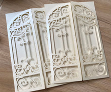 50pcs Pearl cream custom Laser Cut Wedding Invitations,customize Laser Cut invitations cards - Kdecoration