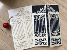 50pcs Pearl Cream Wedding Invitation,Laser Cut Wedding Cards,Invitation Card - Kdecoration