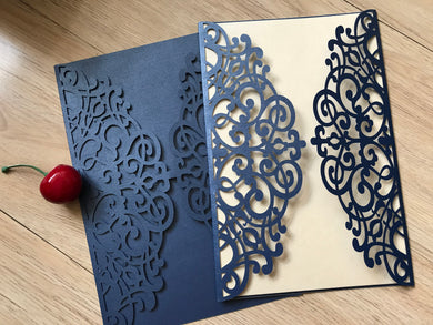 50pcs laser cut Wedding invitations,laser cut invitation,elegant wedding invite cards - Kdecoration