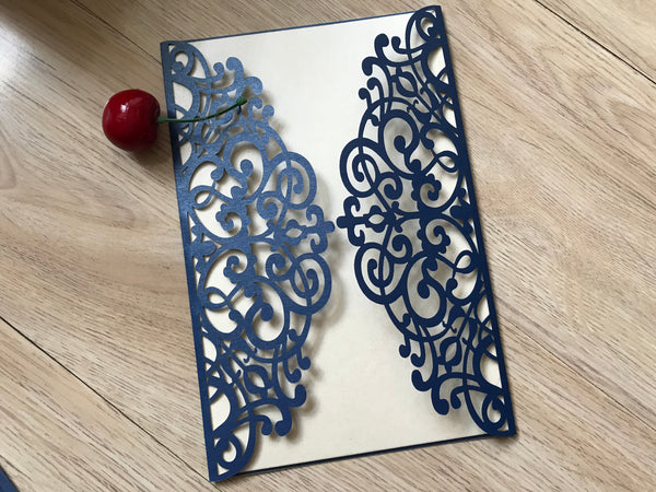 50pcs laser cut Wedding invitations,laser cut invitation,elegant wedding invite cards - Kdecoration