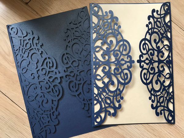 50pcs laser cut Wedding invitations,laser cut invitation,elegant wedding invite cards - Kdecoration