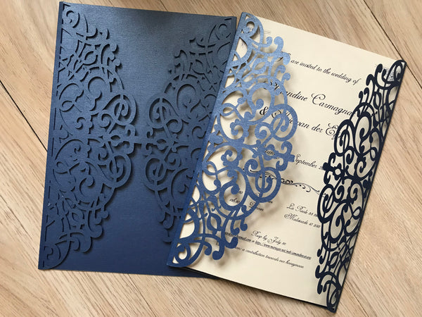 50pcs laser cut Wedding invitations,laser cut invitation,elegant wedding invite cards - Kdecoration