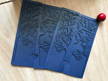 50pcs Pearl Navy Blue Tree Laser Cut Wedding Invitations,Engagement Invitations - Kdecoration