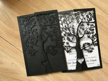 50pcs Pearl Black Laser Cut Invitations Cards,Birthday Invitations,Quinceanera Boda invitations - Kdecoration