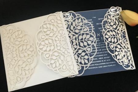 Customized Laser Cut Wedding Invitations cards,50pcs laser cut graduation invitation cards