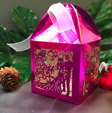 100pcs Metallic Paper Laser Cut Wedding Favor Boxes,Small Gift Boxes With Ribbon,Wedding Favors,Laser Cut Gift Boxes - Kdecoration