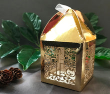 100pcs Metallic Gold Laser Cut Wedding Gift Boxes,Wedding Favor Boxes,Cross Small Gift Chocolate Boxes ,Baby Shower First Birthday Party Favors,Souvenirs Boxes - Kdecoration