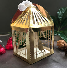 100pcs Metallic Gold Bird Cupcake Boxes,Laser Cut Favor Boxes With Ribbon,Gift Box for Bridal Party Shower Decoration,Wedding Favors - Kdecoration