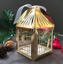 100pcs Metallic Gold Bird Cupcake Boxes,Laser Cut Favor Boxes With Ribbon,Gift Box for Bridal Party Shower Decoration,Wedding Favors - Kdecoration